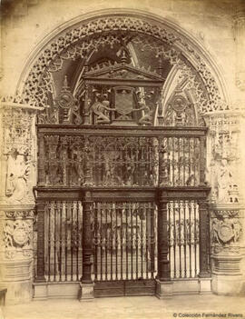 Burgos, Catedral, interior, reja de la Capilla del Condestable. Léon et Lévy.