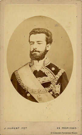 Madrid, retrato de Amadeo de Saboya, rey de España. J. Laurent.