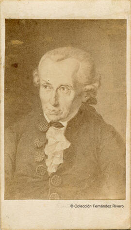 Reproducción de un óleo de autor desconocido, retrato de Immanuel Kant. S. García Porres.