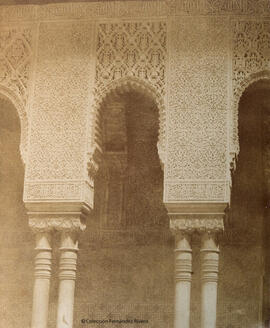 Granada, Alhambra, detalle en el Patio de los Leones. John Louis Petit.