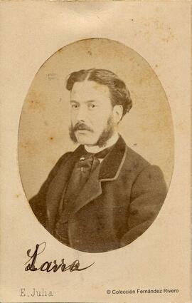 Madrid, retrato del escritor Luis Mariano de Larra, ovalada. E. Juliá.