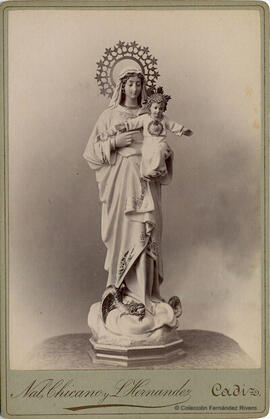 Cádiz, imagen de la Virgen del Sagrado Corazón. Nal, Chicano y L. Hernández.