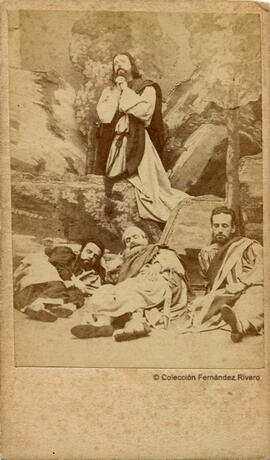 Sevilla, representación de la Pasión de Cristo: oración en el huerto de los Olivos. José Pavón.