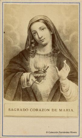 España, reproducción de una pintura: Sagrado Corazón de María. Fotógrafo desconocido.