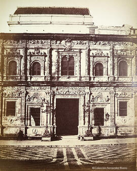 Sevilla, Ayuntamiento, fachada por el lado de la Plaza de San Francisco. L. Masson.