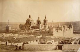 Monasterio de El Escorial (Madrid), vista desde el norte. J. Laurent y Cia.