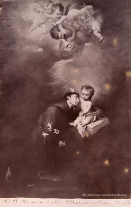 Óleo de Murillo titulado "San Antonio de Padua con el Niño", del Museo de Bellas Artes de Sevilla. E. Beauchy