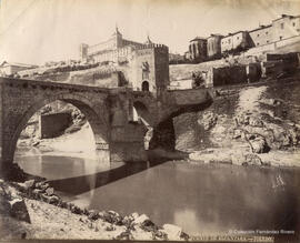 Toledo, río Tajo y Puente de Alcántara desde el norte. Casiano Alguacil.