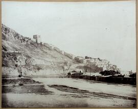 Gibraltar, castillo y coracha desde el norte. Autor desconocido.