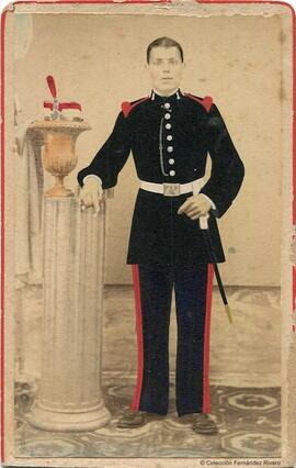 Mahón (Menorca), retrato de un joven militar. Bartolomé Victori.