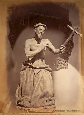 Sevilla, reproducción de la escultura de Juan Martínez Montañés: Santo Domingo de Guzmán, en el Museo de Bellas Artes de Sevilla. J. Laurent.