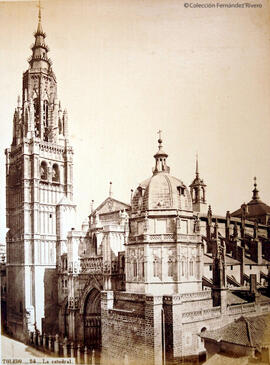 Toledo, la Catedral, fachada principal y torre. Jean Laurent
