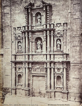 Valencia, iglesia del Carmen o de la Santísima Cruz, del antiguo convento del Carmen. J. Laurent.