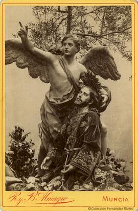 Murcia, escena escultórica de "La Oración en el Huerto", detalle, obra de Francisco Salzillo. R. y B. Almagro.