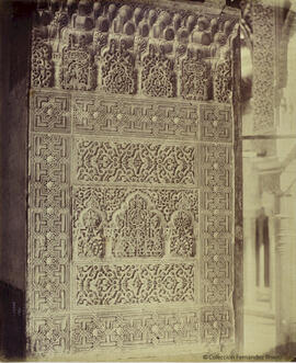 Granada, Alhambra, detalle de atauriques. Masson.