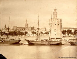 Sevilla, Torre del Oro. Francis Frith & Co.