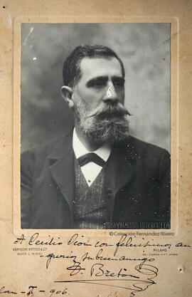 Milán, retrato de Tomás Bretón, músico. Varischi Artico e Cª.