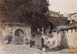 Ronda (Málaga), Ermita de San Miguel y Puente Viejo. Fotógrafo desconocido.