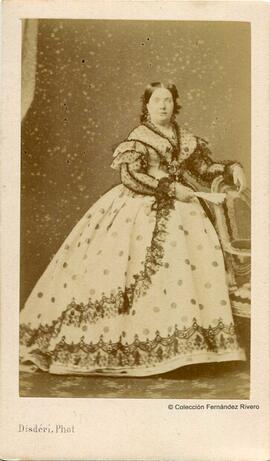 París, retrato de Isabel II reina de España. Disdéri.