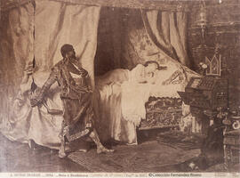 Reproducción del óleo de Antonio Muñoz Degrain titulado "Otelo y Desdémona" (Museu do Chiado, Lisboa, Portugal). J. Laurent.