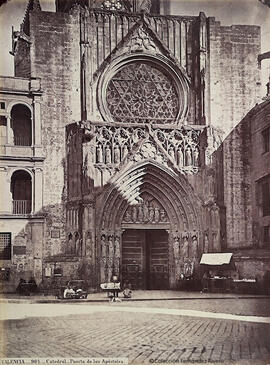 Valencia, catedral, puerta de los Apóstoles. J. Laurent.