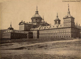 El Escorial (Madrid), el monasterio de San Lorenzo de El Escorial, vista desde el sureste. Francis Frith & Co.