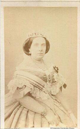 París, retrato de Isabel II reina de España. M. Hebert