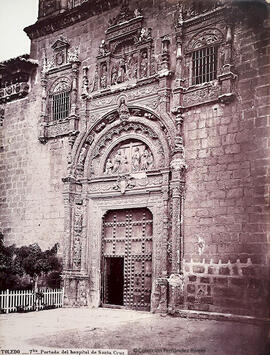 Toledo, portada del antiguo Hospital de Santa Cruz. J. Laurent.
