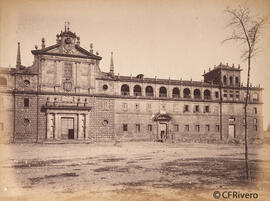 Monforte de Lemos (Lugo), Colegio de Nuestra Señora de la Antigua, fachada principal. Valentín Medía.