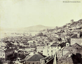 Gibraltar, panorámica de la ciudad y la bahía de Algeciras. R.P. Napper.