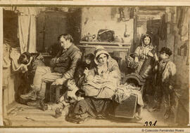 Barcelona, reproducción de la obra de Thomas Faed: From Dawn Till Sunset (desde el amanecer hasta el atardecer). Rovira y Durán