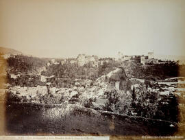 Granada, Vista del Generalife y la Alhambra desde la plaza de San Nicolás. J. Laurent y Cia. Madrid.
