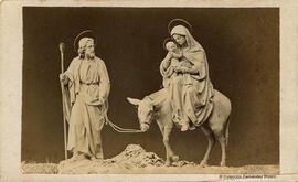 España, grupo escultórico de la Sagrada Familia en la huída a Egipto, obra de Francisco Pagés. Fotógrafo desconocido.