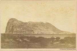 Gibraltar, el Peñón desde la zona de Campamento. Fotógrafo desconocido.