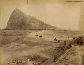 Gibraltar, puesto fronterizo en La Línea de la Concepción. Léon et Lévy.