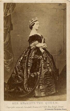 Londres, retrato de la reina Victoria de Inglaterra tomada el 14 de noviembre de 1861. Charles Clifford.