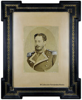 Málaga, retrato en busto de un militar. J. Oses.