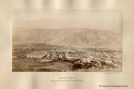 Peiana (Málaga), vista del barrio nuevo construido tras el terremoto, desde el cerro de cupido. J. Laurent y Cia.