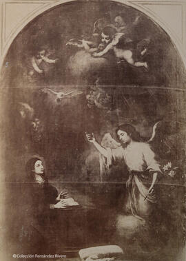 Sevilla, reproducción del óleo de Murillo: "La Anunciación del convento de los Capuchinos, hoy en el Museo de Sevilla. Luis Léon Masson.