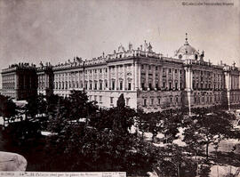 Madrid, El palacio Real por la Plaza de Oriente. J. Laurent.