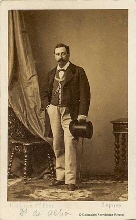 París, retrato del Duque de Alba, Jacobo Fitz-James Stuart y Ventimiglia. Disdéri.