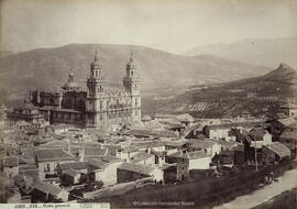 Jaén, vista general y Catedral, desde el este. J. Laurent y Cia.
