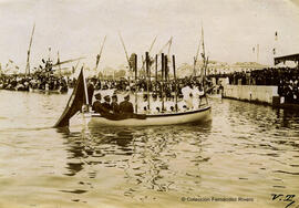 Málaga, desembarco del rey Alfonso XIII en el puerto en 1904. Vicente Tolosa.
