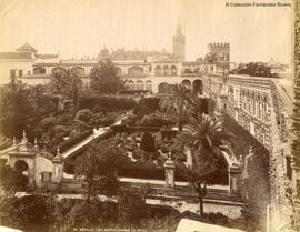 Sevilla, Alcázar, galería de Pedro el Cruel o Galería del Grutesco en los jardines. E. Beauchy
