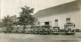 Málaga, cocheras de los autobuses urbanos en el Palo. Fotógrafo desconocido