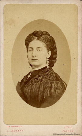 Madrid, retrato de María Victoria del Pozzo de la Cisterna, esposa de Amadeo de Saboya. J. Laurent.