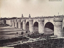 Madrid, puente de Toledo sobre el río Manzanares. J. Laurent.