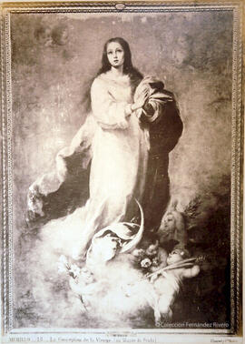 Óleo de Murillo titulado "La Inmaculada de El Escorial", del Museo del Prado de Madrid. Jean Laurent