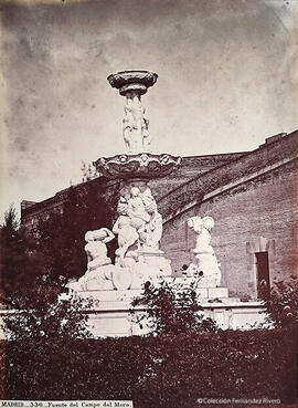 Madrid, fuente de los Tritones en el Campo del Moro. J. Laurent.