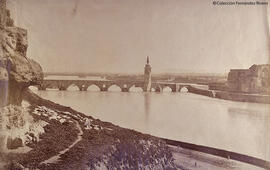 Zamora, Puente de Piedra sobre el río Duero. Charles Clifford.
